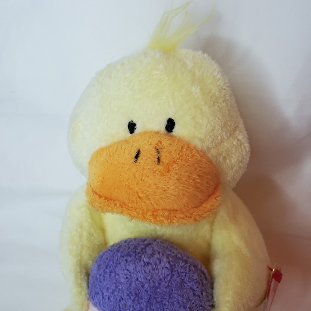 Ty Pluffies Easter Duck Chick‎ with Egg Quackies Plush 10" Stuffed Toy - Picture 2 of 6